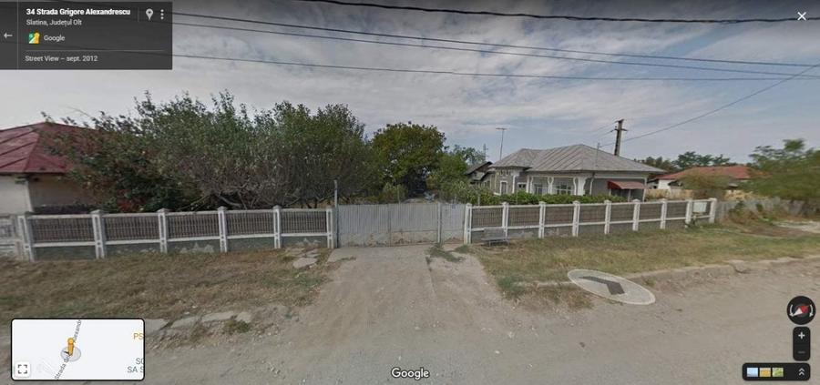 Teren intravilan  3447 mp, cu casa modesta, Desch. 30 m, str. Gr. Alexandrescu - 15