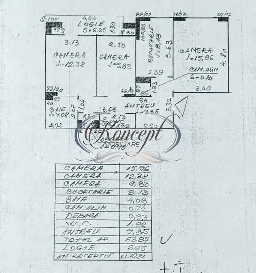Apartament cu 3 camere decomandat, mobilat în Mănăștur