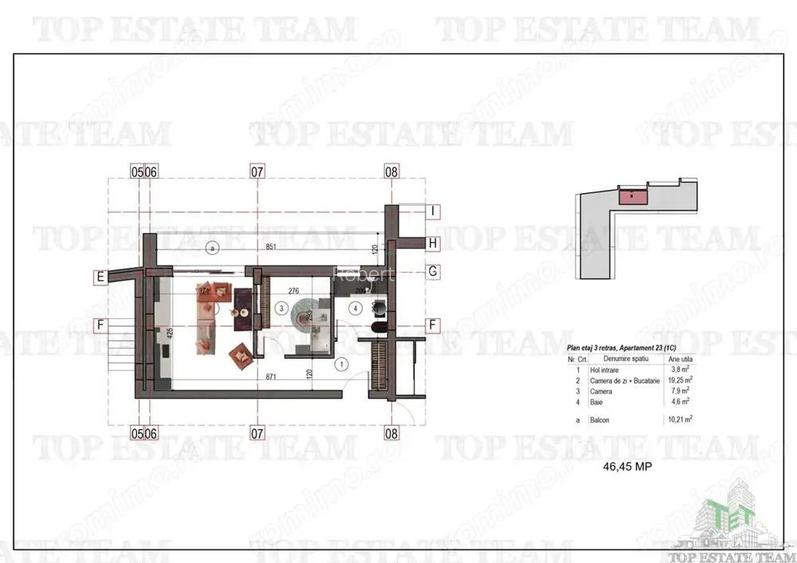 Apartament tip studio bloc nou metrou 1 Decembrie 1918 Apartament tip studio bloc nou metrou 1 Decembrie 1918