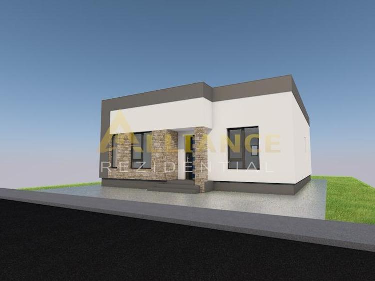 Casa individuala- 4 camere- 2 bai- beci- placa de beton - 2