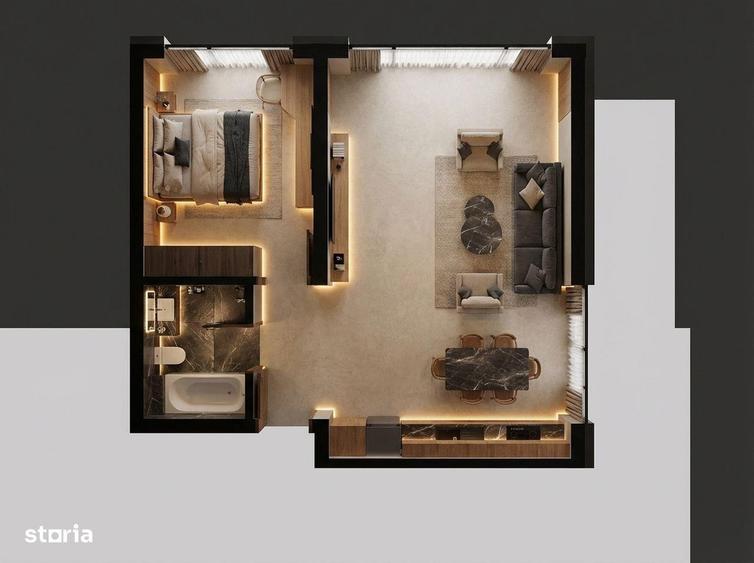 2 camere finisat | Militari Shopping Centre ansamblu nou - 5