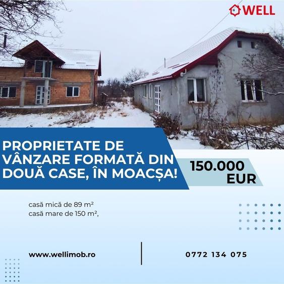 Proprietate de vânzare formată din două case, în Moacșa! - 1