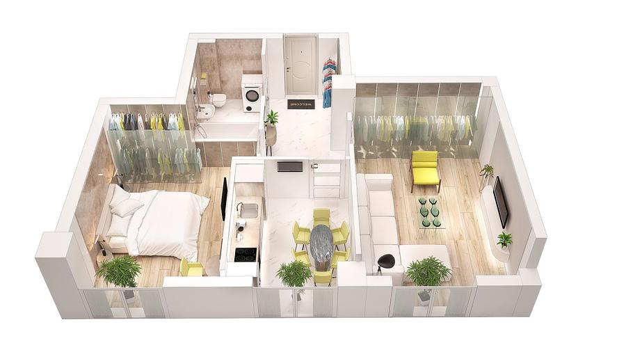 Apartament cu 2 camere Zona Frumoasa - 2