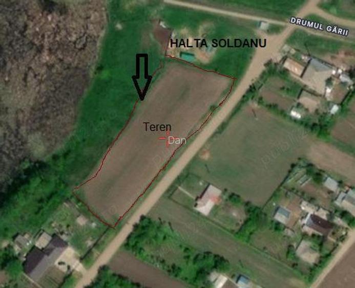 Vand teren in Comuna Soldanu 5500 m,p.