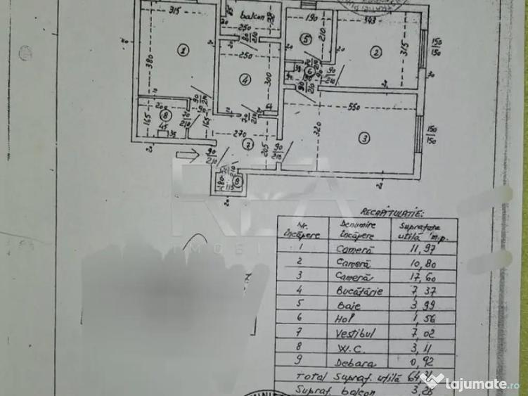 3 camere, et 3/8, bloc 1984, centrala, renovat- Gorjului - 3