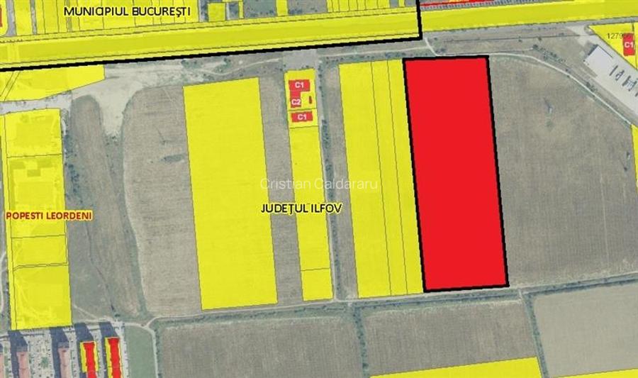 Vanzare teren Popesti Leordeni - Splaiul Unirii - Glina, Ilfov