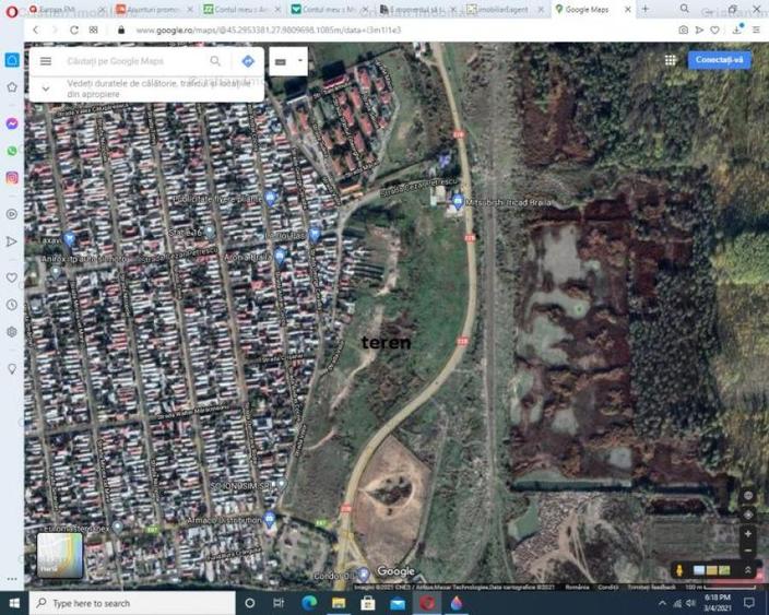 TEREN intrav 1970 m sosea Dig Braila-Galati deschidere 40m EXCELENT COMERT - 1