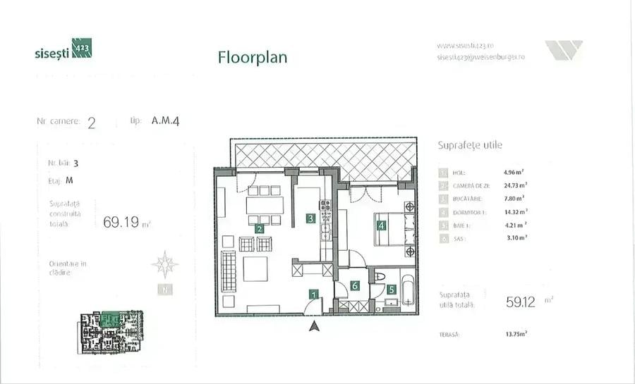 Apartament 2 camere, terasa 13,75mp, langa lac, metrou, bloc nou - 10
