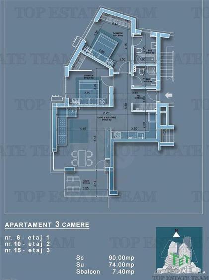 Apartament 3 camere in bloc nou, adiacent metrou Obor - 2