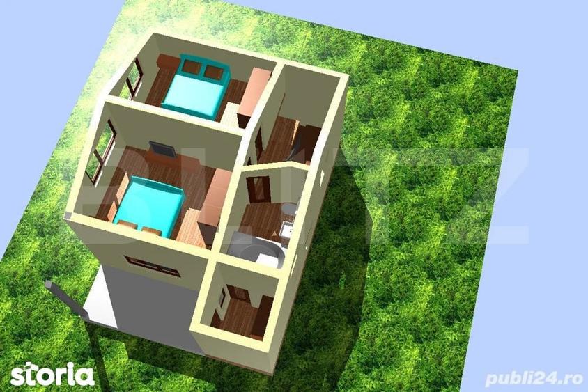 Cabana din lemn masiv, 100 mp utili, teren 3000 mp, Somesu Rece - 4