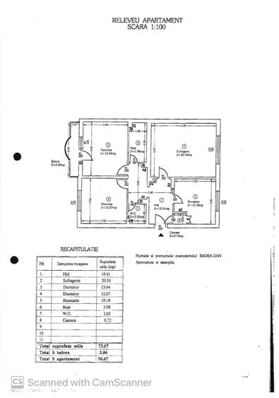 Apartament 3 camere | Decomandat | Complet mobilat | Piața Chirigiu - 27