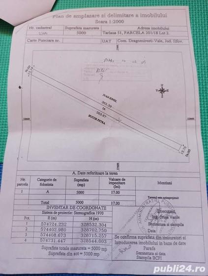 Teren de 7900 mp, în Dragomirești-Deal