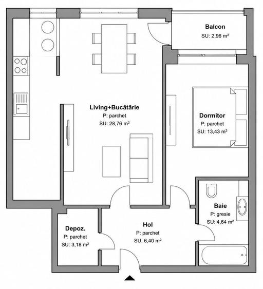 Apartament cu 2 camere decomandat în Copou