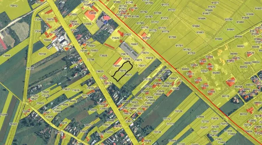 Teren de 3570 mp, în Ulmi