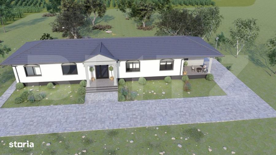 Casă cu 2 camere cu Teren 854 Mp în Central