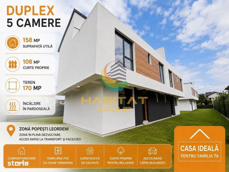 Vanzare Vila \ Duplex 5 camere - 158 mp - Popesti Leordeni - 1