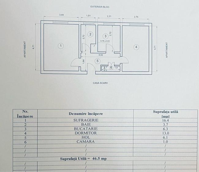 Apartament cu 2 camere decomandat în Coman