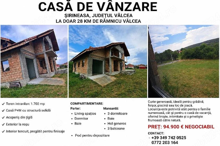 Casă cu Teren 1700 Mp în Șirineasa