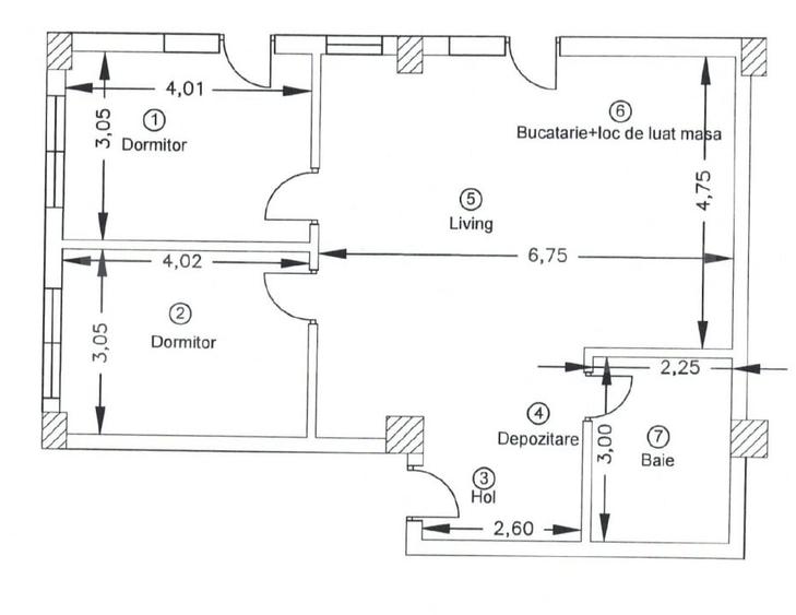 Apartament cu 3 camere semidecomandat în Dâmbul Rotund
