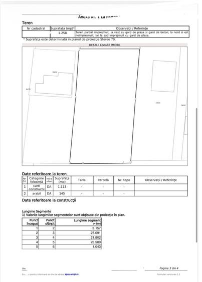 Teren Construcții intravilan de 1250 mp, în Florești
