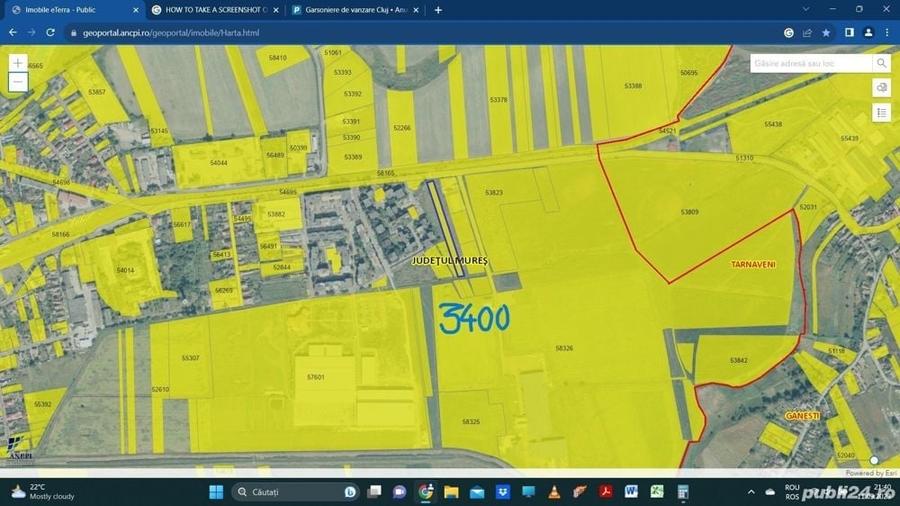 Teren de 3400 mp, în Central
