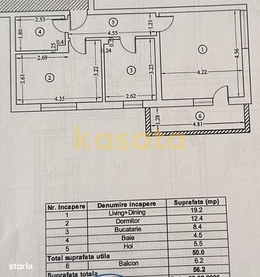 Apartament cu 2 camere în Păcii