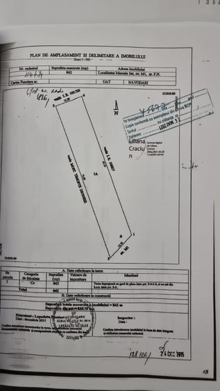 Teren Construcții intravilan de 842 mp, în Sud