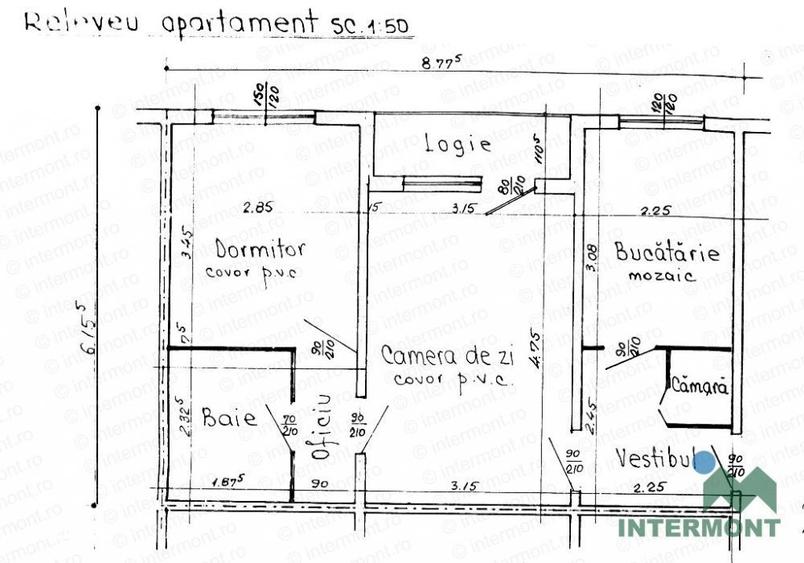 Apartament cu 2 camere decomandat în Central