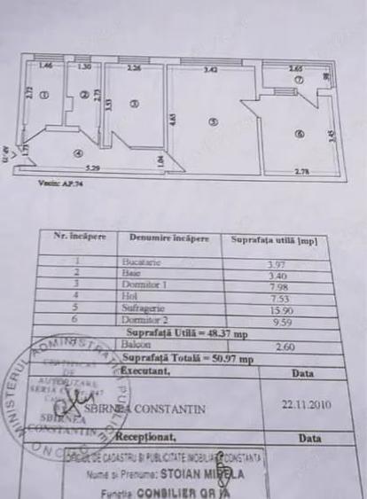 Apartament cu 3 camere semidecomandat, mobilat în Tomis Nord
