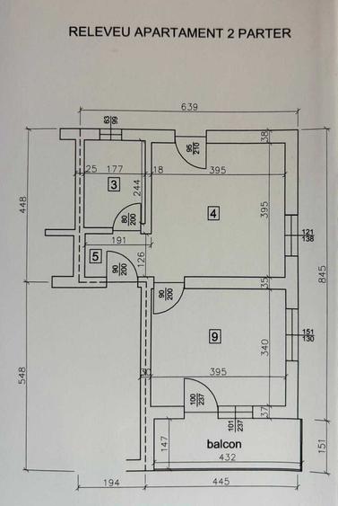 Apartament cu 2 camere semidecomandat în Central