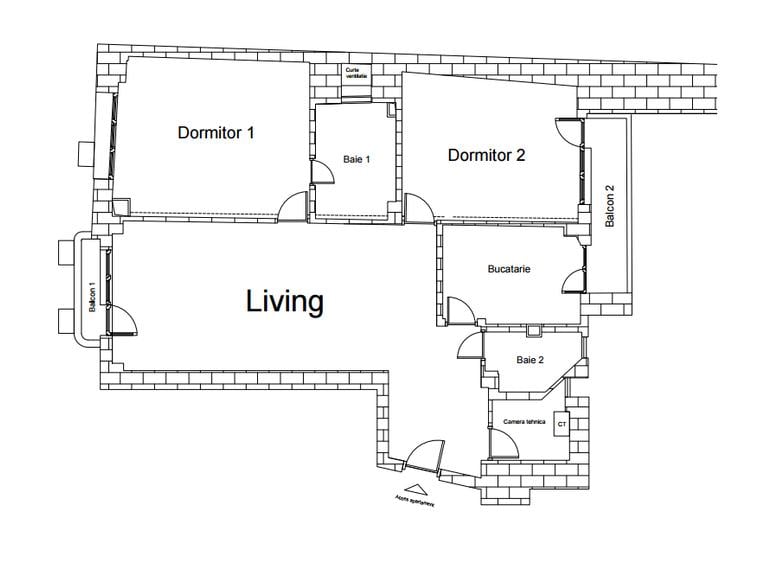 Apartament cu 3 camere decomandat, mobilat în Cișmigiu