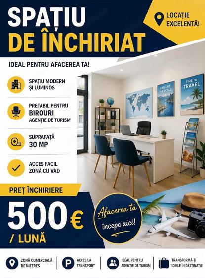 Spațiu comercial, de 30 mp, în Central