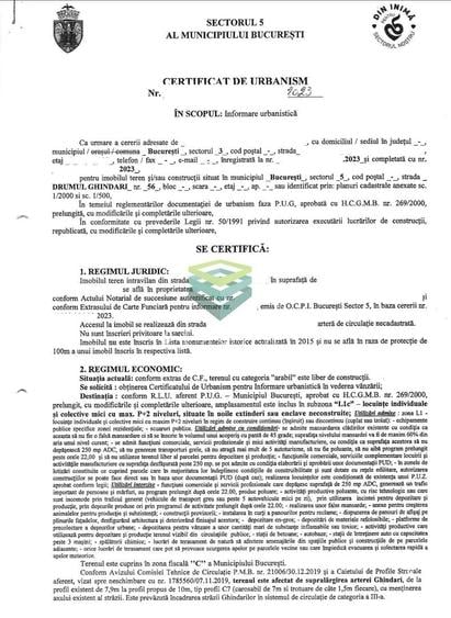 Teren Construcții intravilan de 4966 mp, în Ghencea