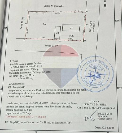 Casă cu Teren 1043 Mp în Dochia