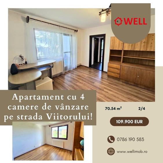 Apartament cu 4 camere semidecomandat în Simeria