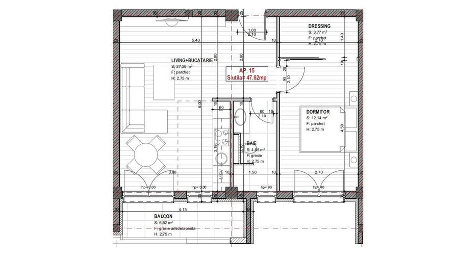 Apartament cu 2 camere semidecomandat în Girocului