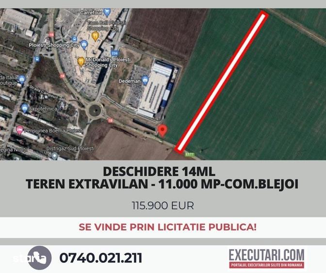 Deschidere 14ml - Teren extravilan - 11.000 mp, com.Blejoi - 5