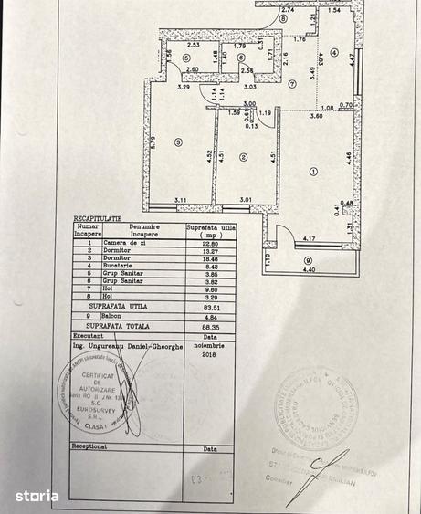 Apartament cu 3 camere decomandat în Voluntari