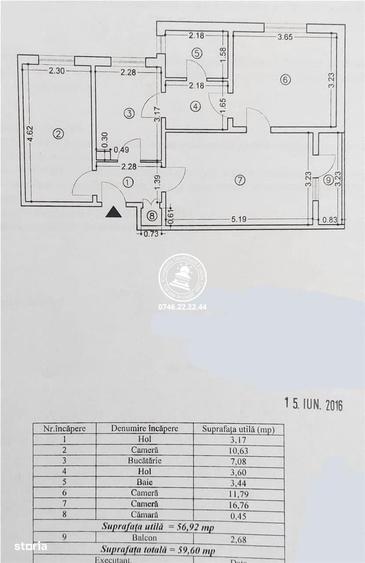 Apartament cu 3 camere decomandat în Tudor Vladimirescu