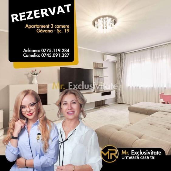 Apartament cu 3 camere decomandat, mobilat în Găvana 3