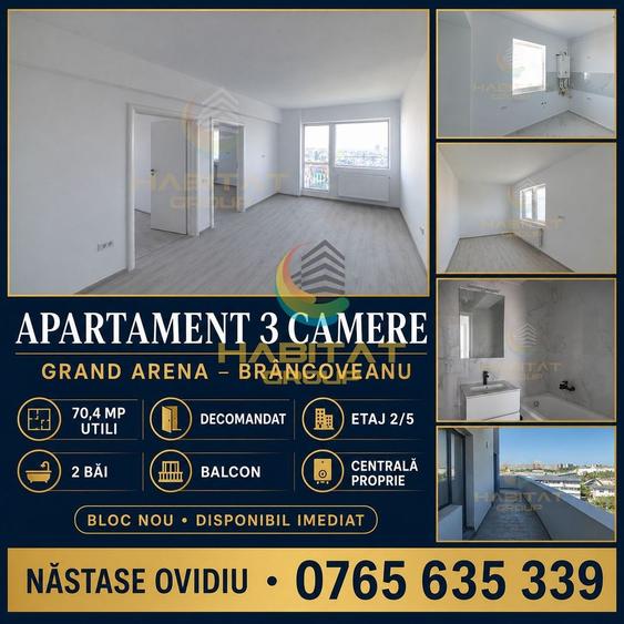 Apartament cu 3 camere decomandat în Berceni