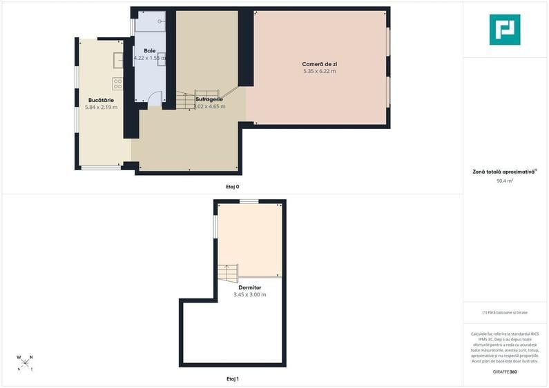 Apartament cu 2 camere în Pordeanu