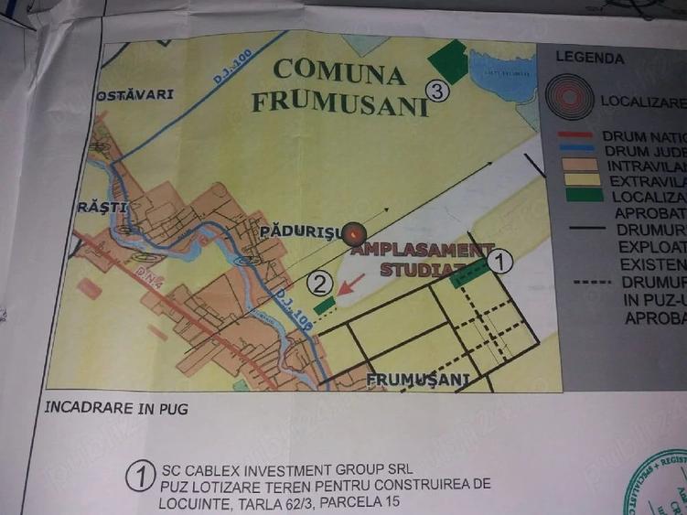 Teren de 756 mp, în Frumușani