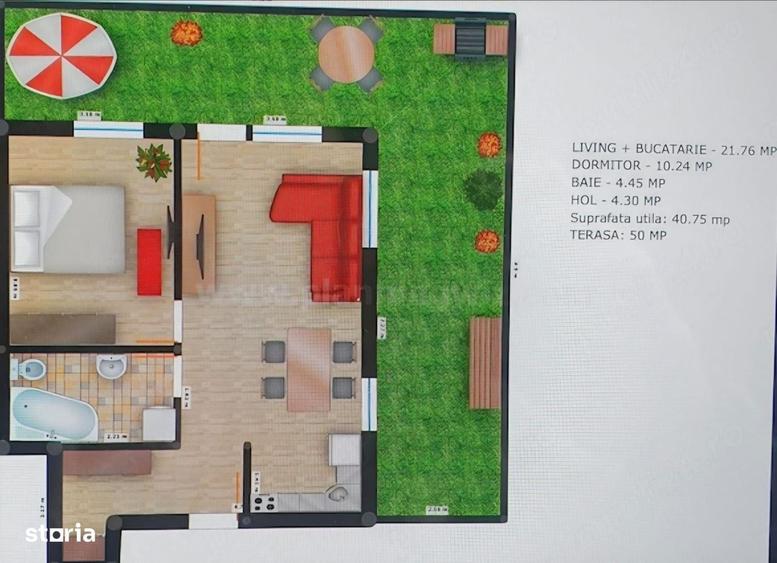 Apartament cu 2 camere în Jiului