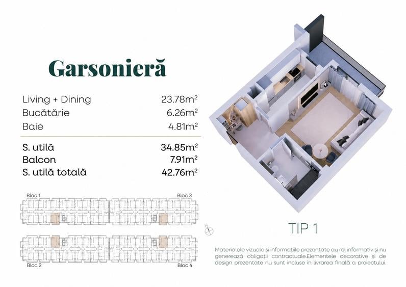 Garsonieră cu bucătărie separată l Piscină și SPA în complex l Ofertă de lansare - 3