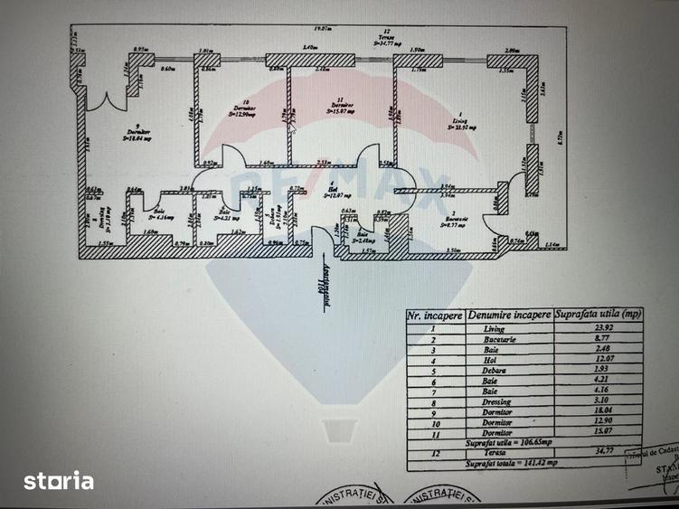 Apartament cu 4 camere decomandat în Văcăresti