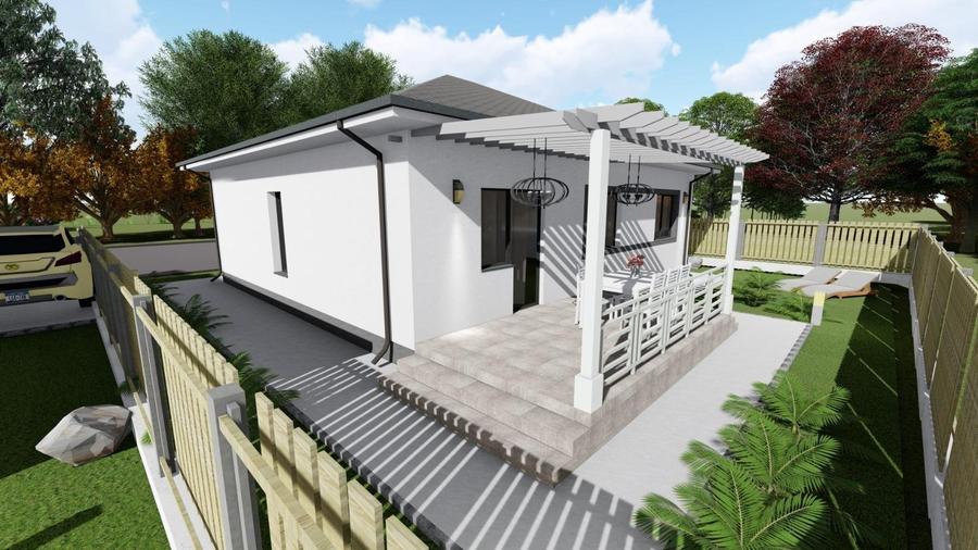 Casă individuală cu 4 camere cu Teren 400 Mp în Săbăreni