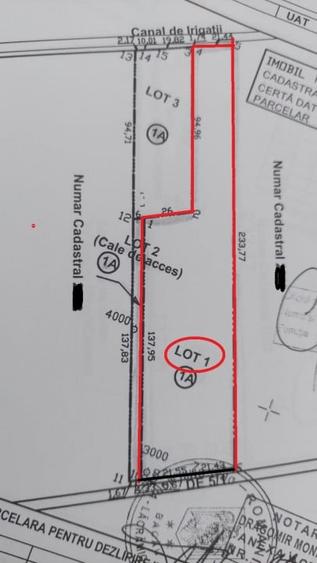 Teren agricol extravilan de 8877 mp, în Exterior Nord