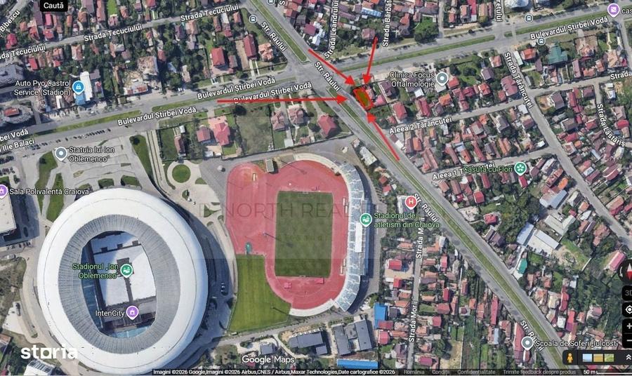 Teren 500 mp , colt stradal, vizibilitate maxima, langa stadion Crai - 2