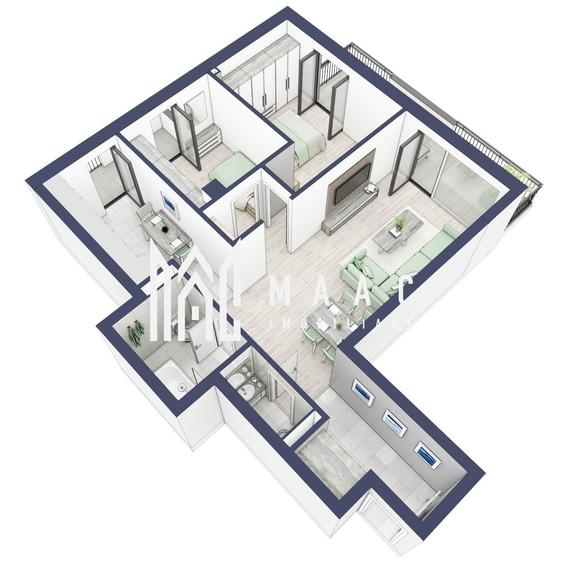 Apartament cu 3 camere în Turnișor